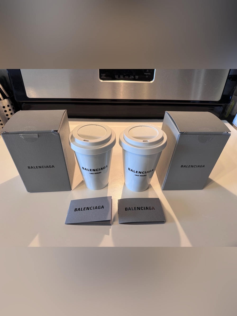 Brand New Balenciaga Las Vegas Mug - Set of 2